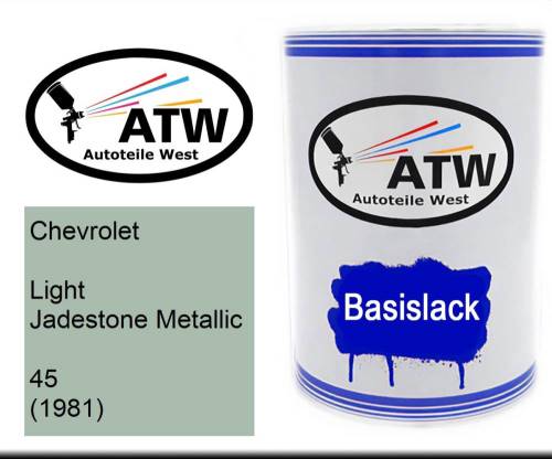 Chevrolet, Light Jadestone Metallic, 45 (1981): 500ml Lackdose, von ATW Autoteile West.